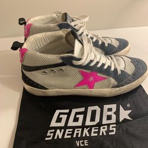 GOLDEN GOOSE MID STAR PINK SNEAKERS